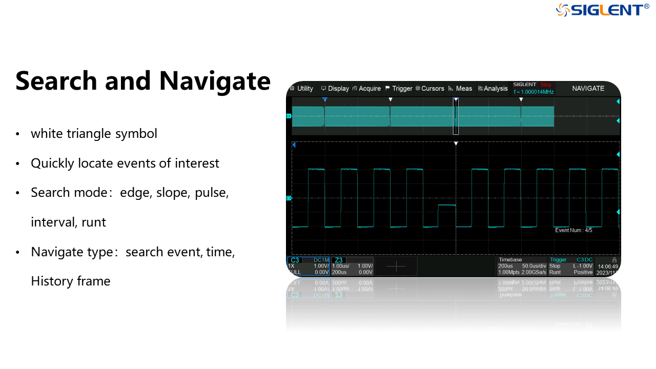 Siglent SDS804X HD 4CH 70MHz 12bit Touch Screen Oscilloscope